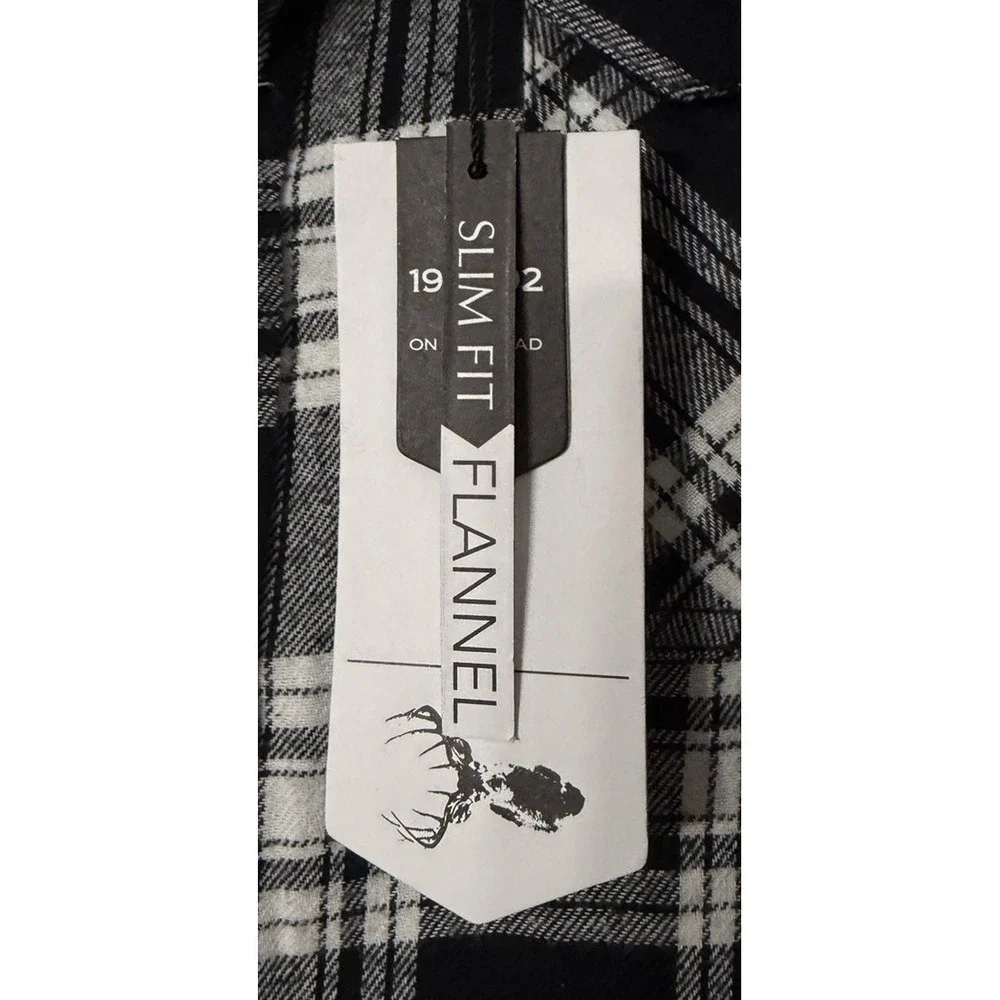 NWT On The Road Great Outdoors Mens Slim Fit Button Flannel Shirt Size XL - Picture 4 of 13